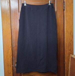 NWT Cut Loose Black Straight Maxi Skirt Sz L